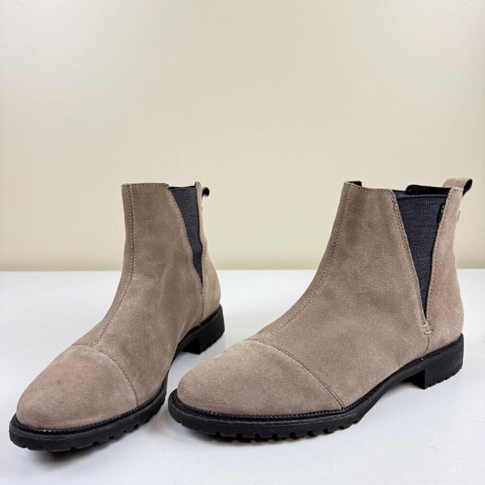 EUC Toms Cleo Water Resistant Suede Chelsea Boots